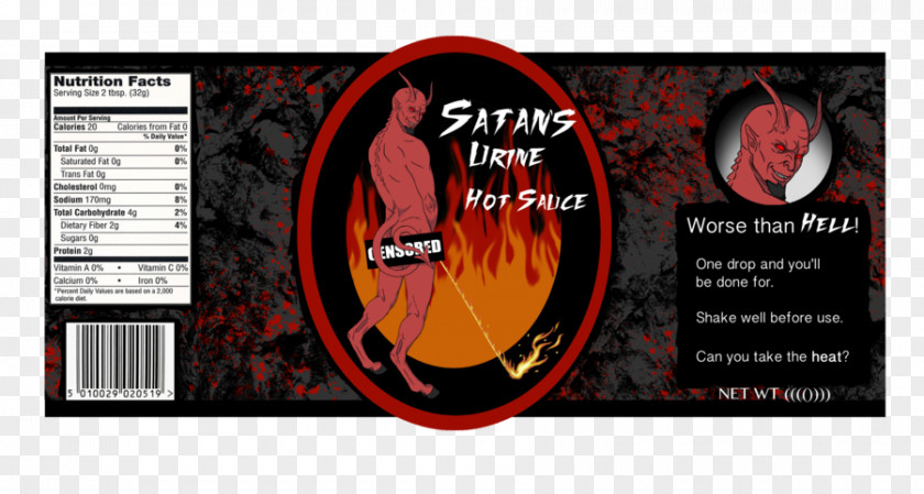 Sauce Label Hot Chicken Habanero PNG