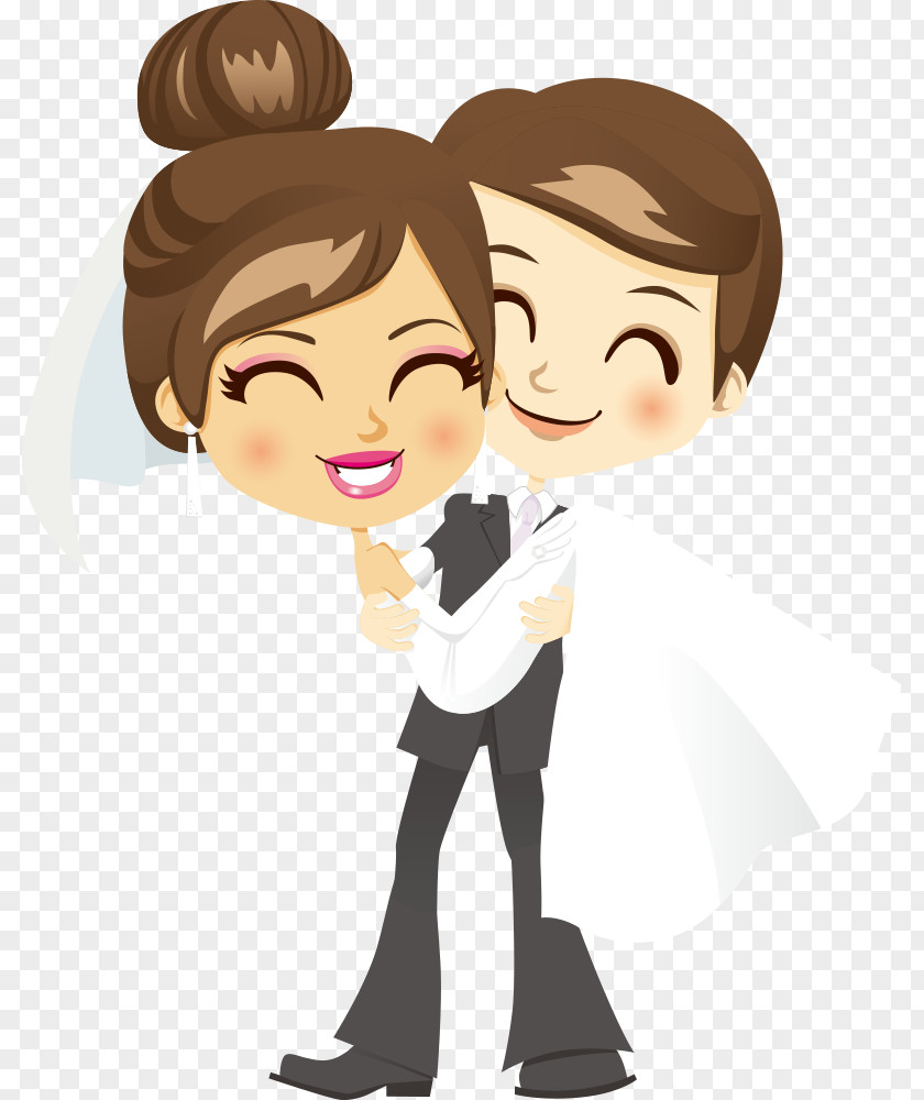 Vector Couple Married Bridegroom Wedding Clip Art PNG