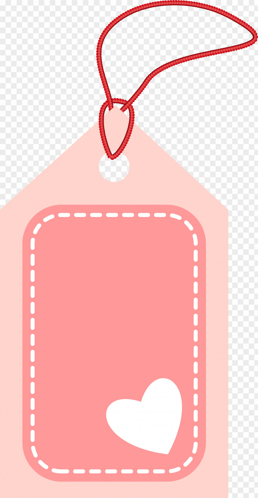 Cartoon Pink Valentine's Day Tag Label Clip Art PNG