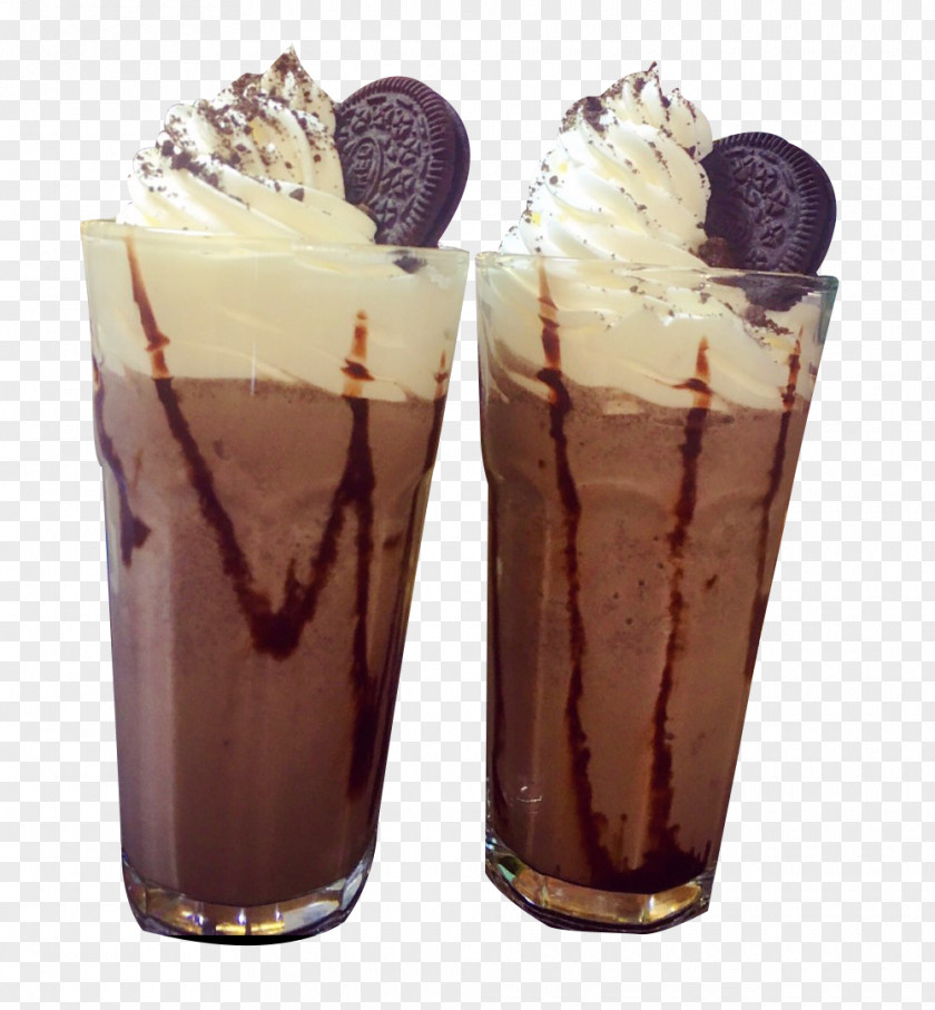 Chocolate Oreo Milk Tea Drink Ice Cream Milkshake Sundae PNG