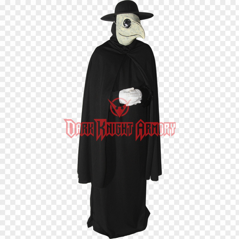 Dress Robe Black Death Plague Doctor Costume Clothing PNG