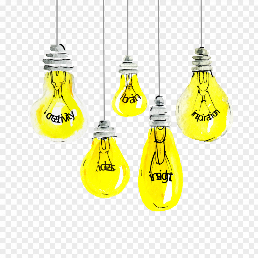 Yellow Light Bulb Download Incandescent Lamp PNG