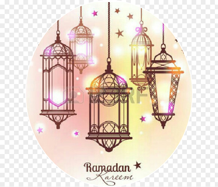 Ceiling Cage Eid Mubarak Lamp PNG