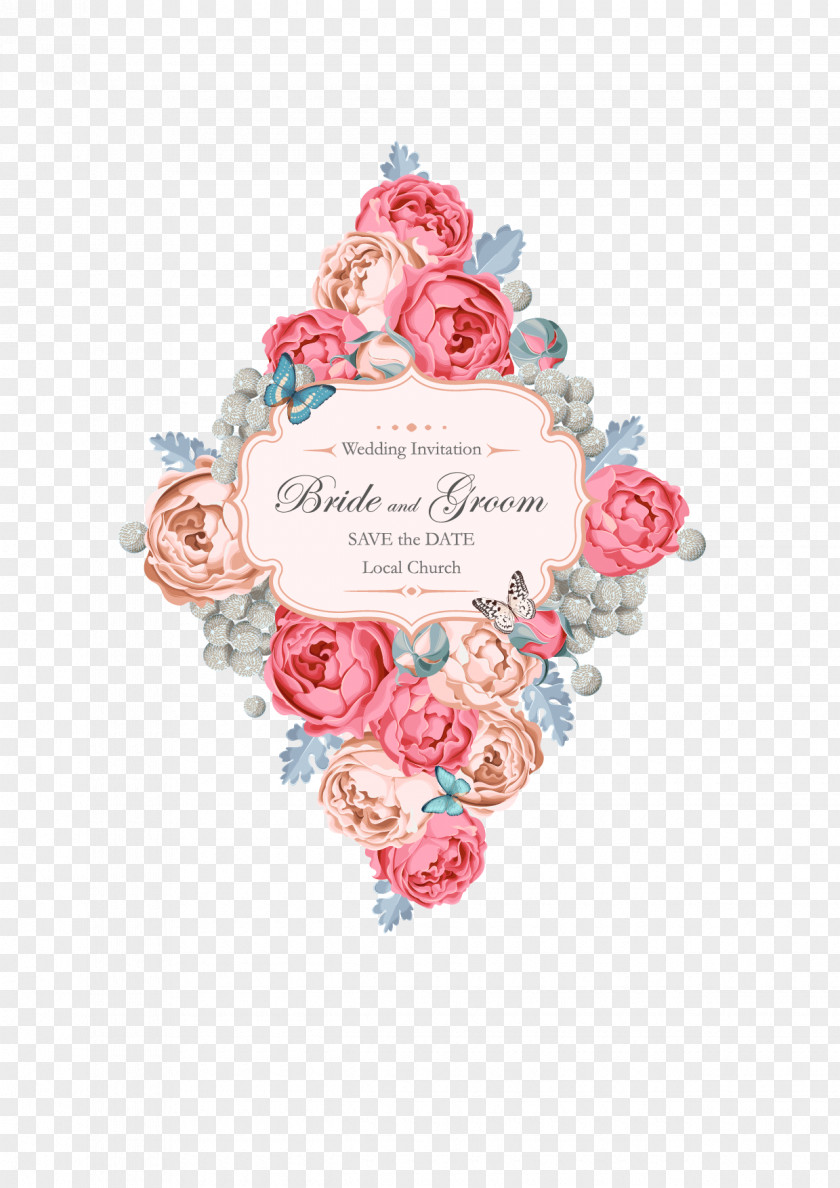 Flowers And Floral Decorative Borders Wedding Invitation Flower Illustration PNG