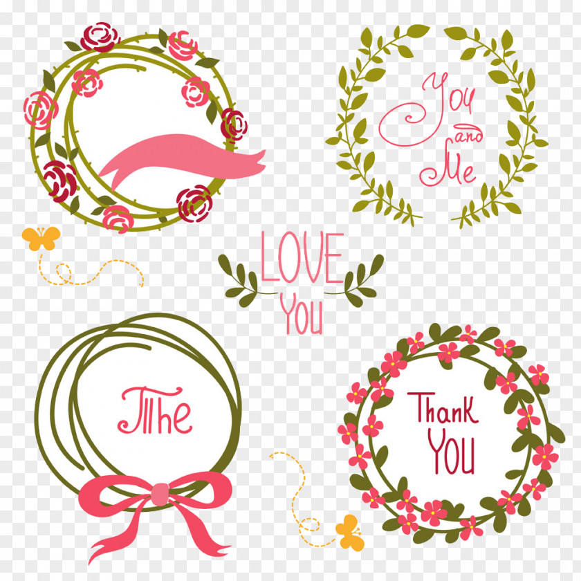Flowers Contributed Ring Wedding Invitation Flower Wreath Clip Art PNG