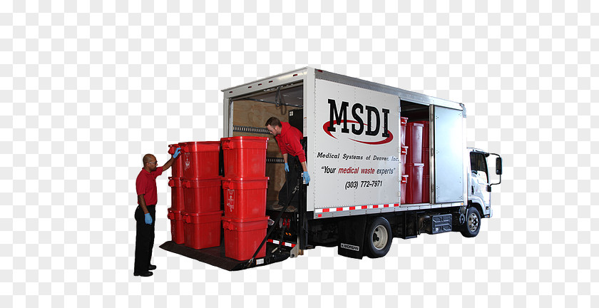 Medical Waste Cargo Motor Vehicle Semi-trailer Truck PNG