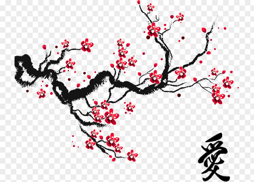 Plum Flower Paper Cherry Blossom Drawing PNG