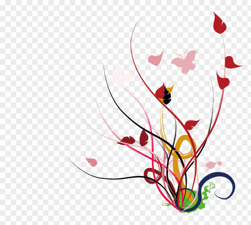 European Style Beautiful Flower Rat Vector Material Download PNG