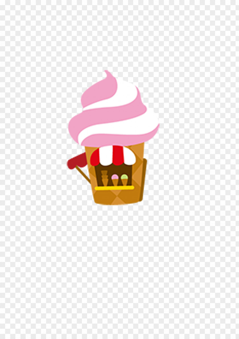 Cartoon Ice Cream Strawberry Manxe8ge Sticker PNG