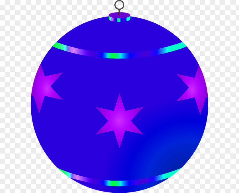 Blue Neon Christmas Tree Ornament Star Of Bethlehem Bombka PNG