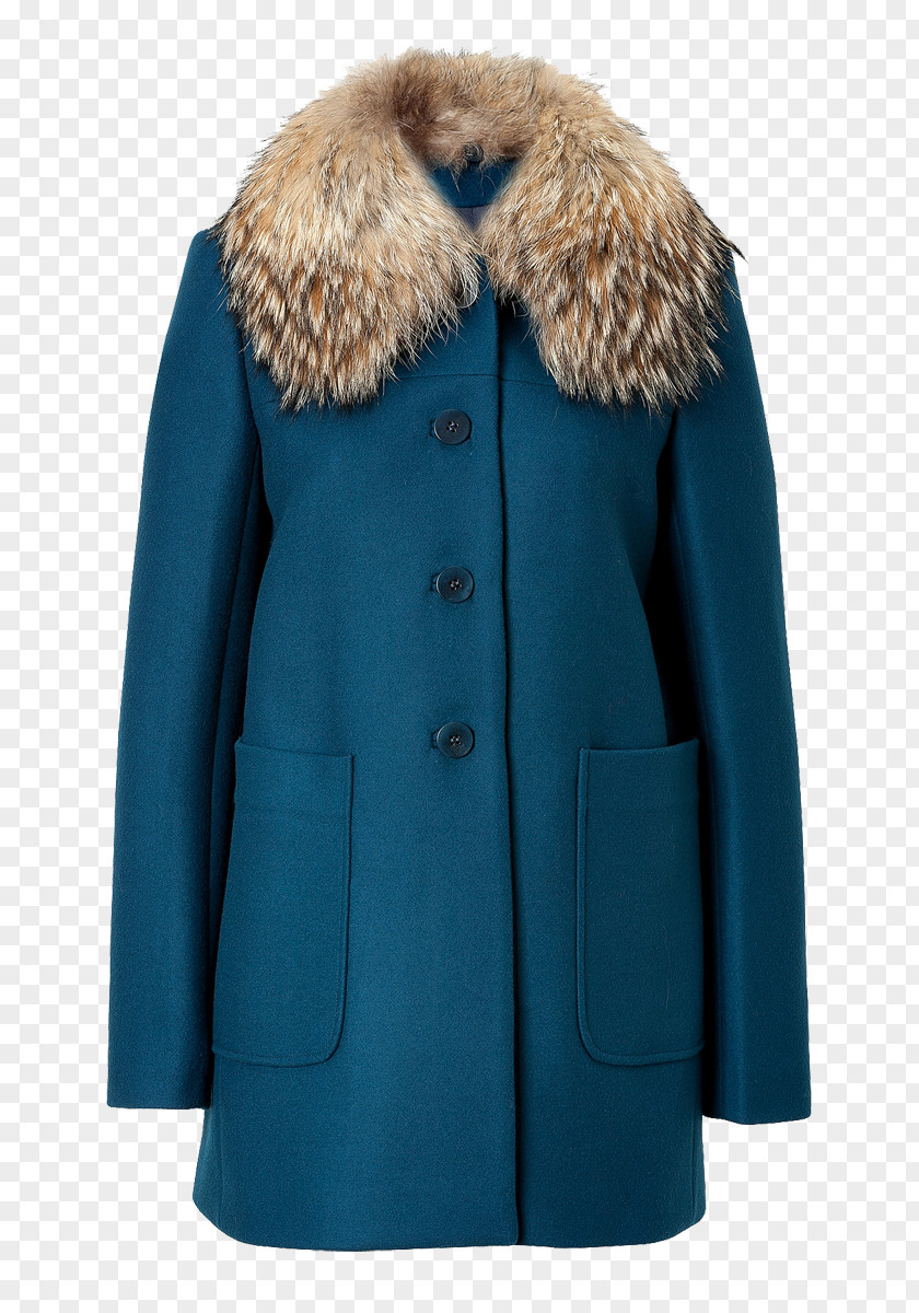 Coat Overcoat Teal Wool Blue PNG