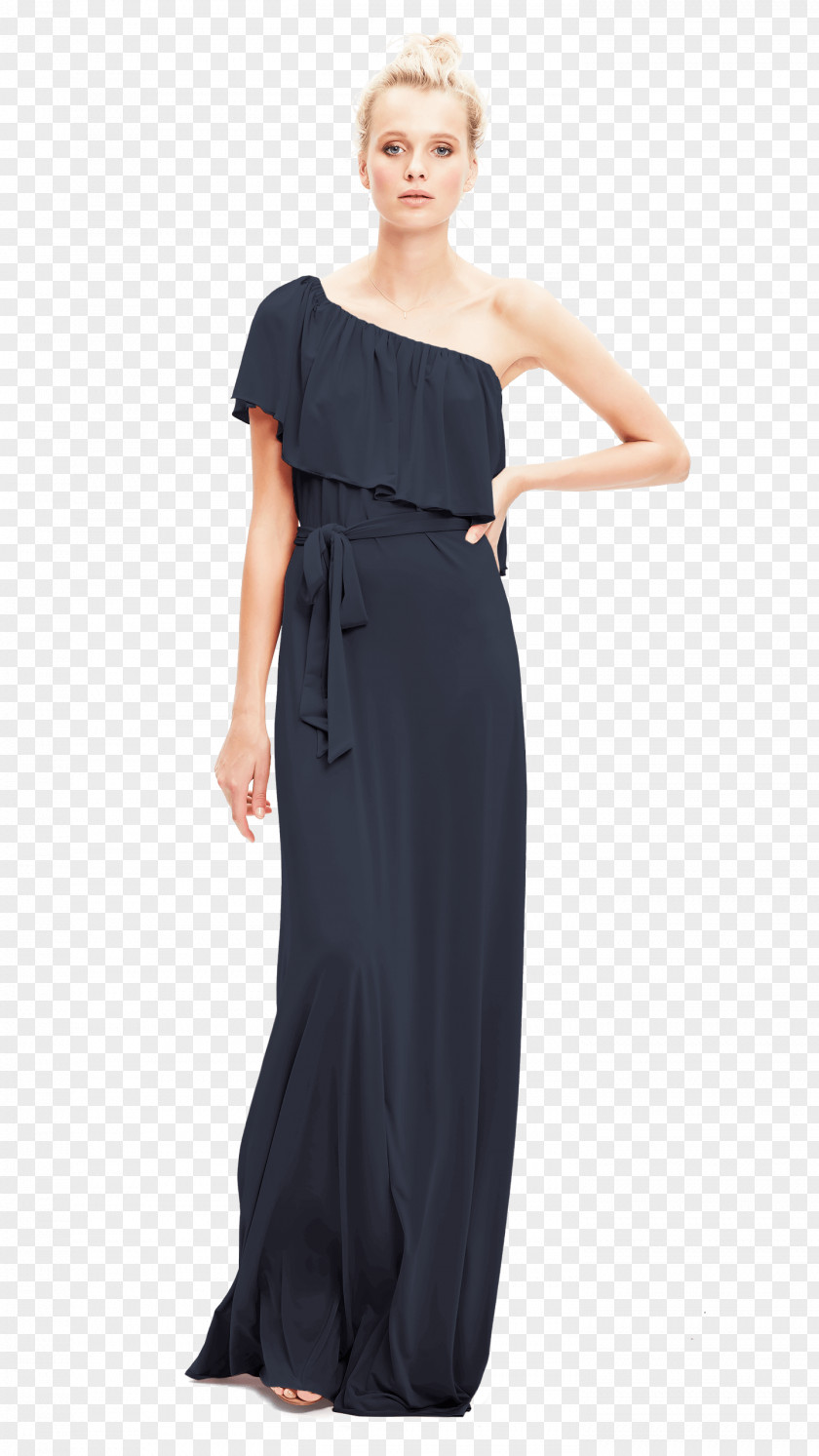 Dress Little Black Gown Shoulder Sleeve PNG