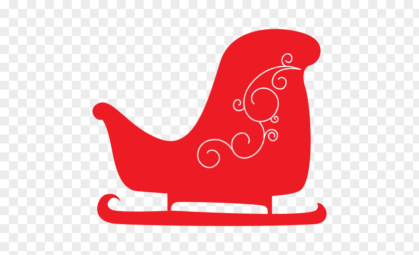 Santa Sleigh Claus Reindeer Sled Christmas PNG