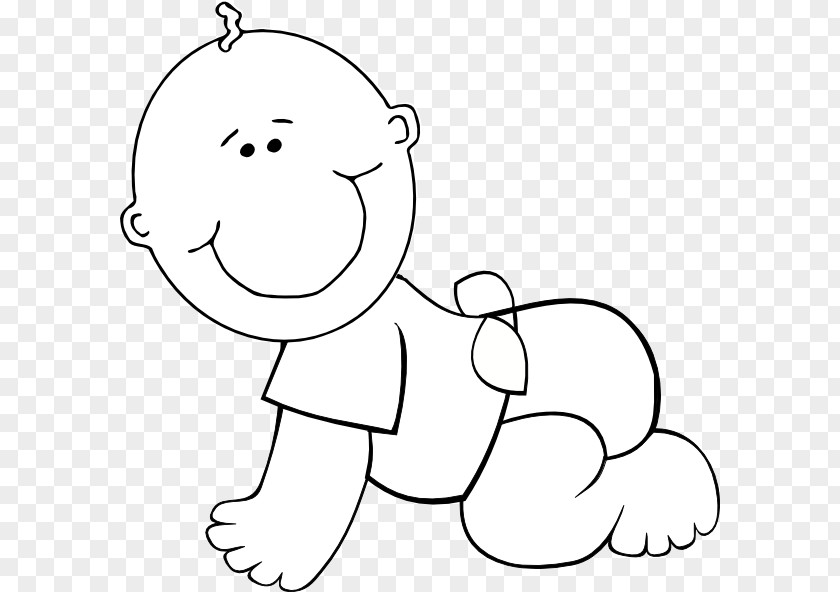 Baby Outline Infant Black And White Clip Art PNG