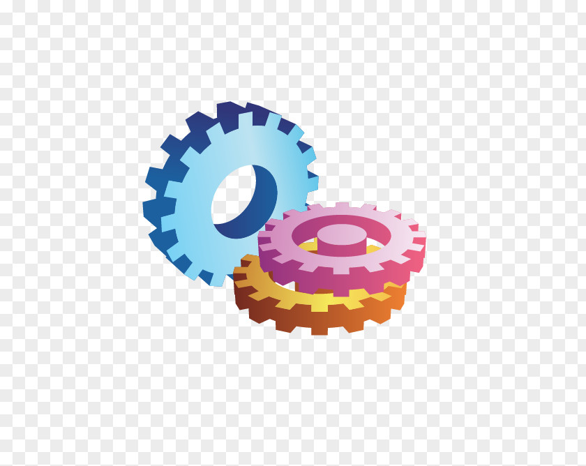 Color Gears Logo Icon PNG