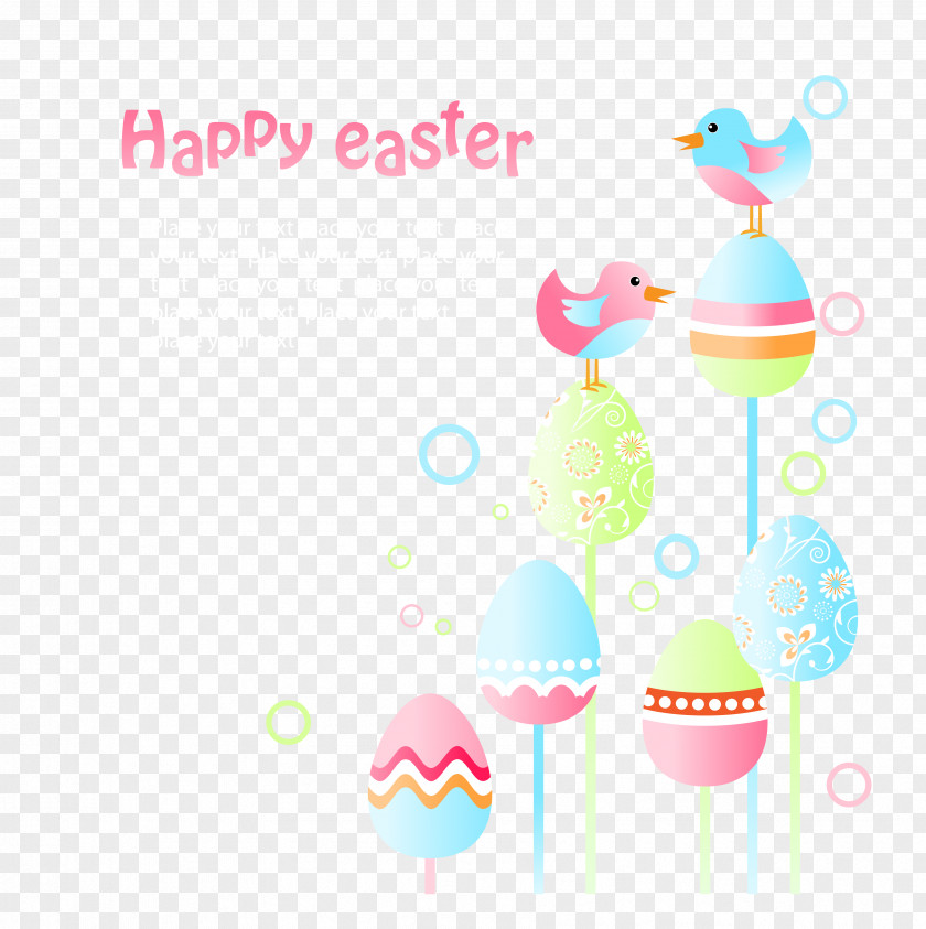 Easter Decoration Background Bird Euclidean Vector Egg PNG