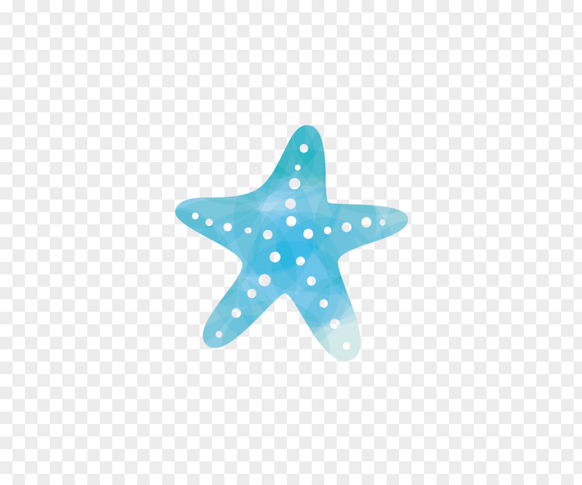 Paper-cut Blue Starfish Stars Icon PNG