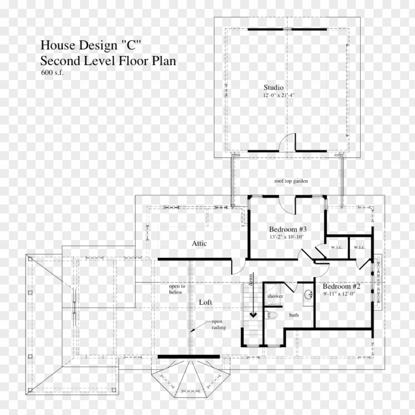 Attic Floor Plan House Interior Design Services PNG