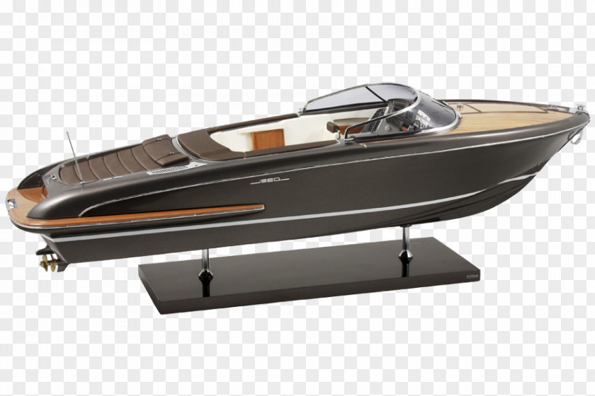Hand-painted Cover Design Sailboat Lake Iseo Riva Aquarama Scale Models Boat PNG