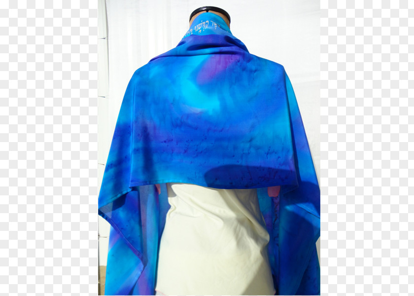 Hand Painted Tallit Silk Scarf Shawl Bar And Bat Mitzvah PNG