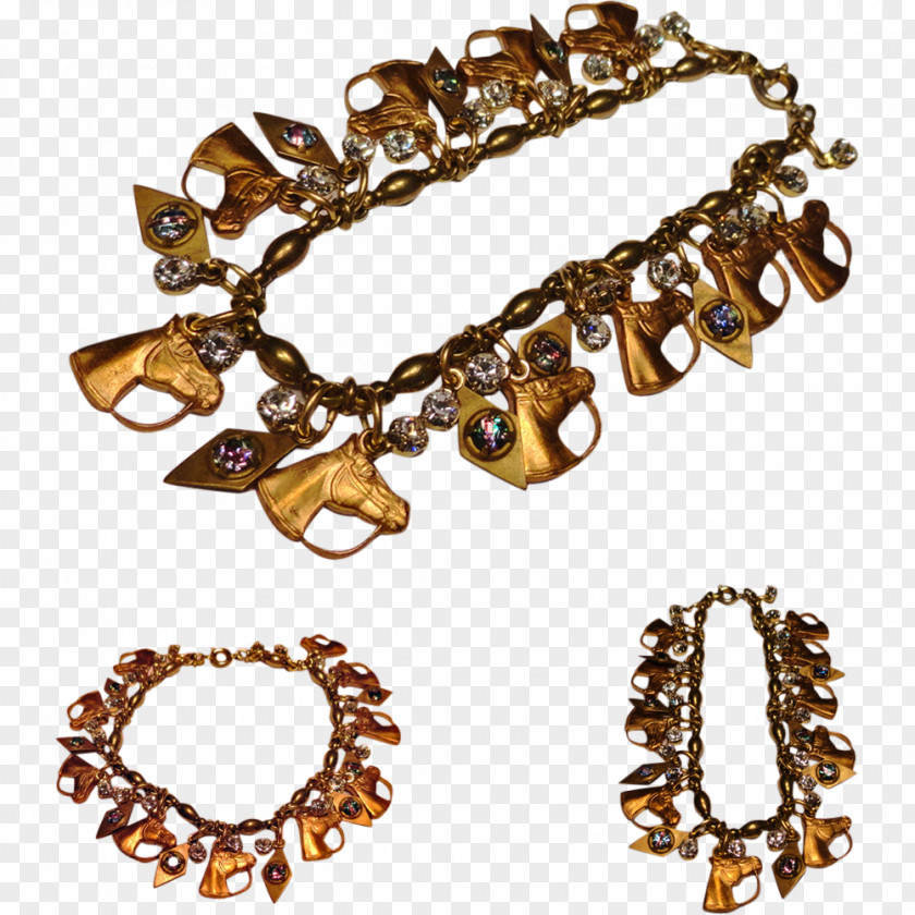 Jewellery Charm Bracelet Necklace Gold PNG