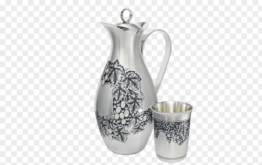 Silver Jug Pitcher Tableware Ceramic PNG