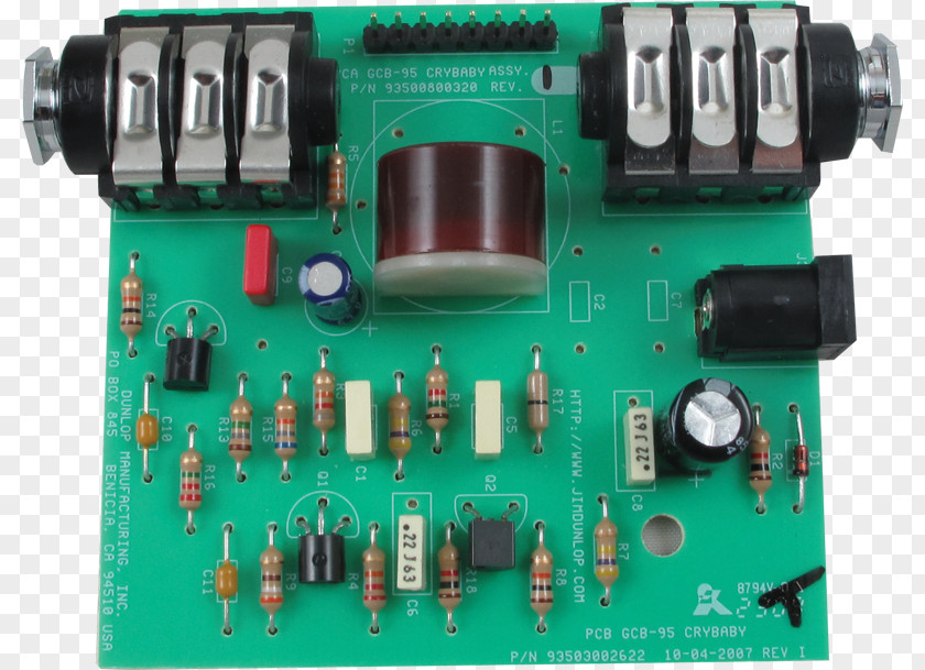 Guitar Dunlop Cry Baby Wah-wah Pedal Printed Circuit Board Electronic Effects Processors & Pedals PNG