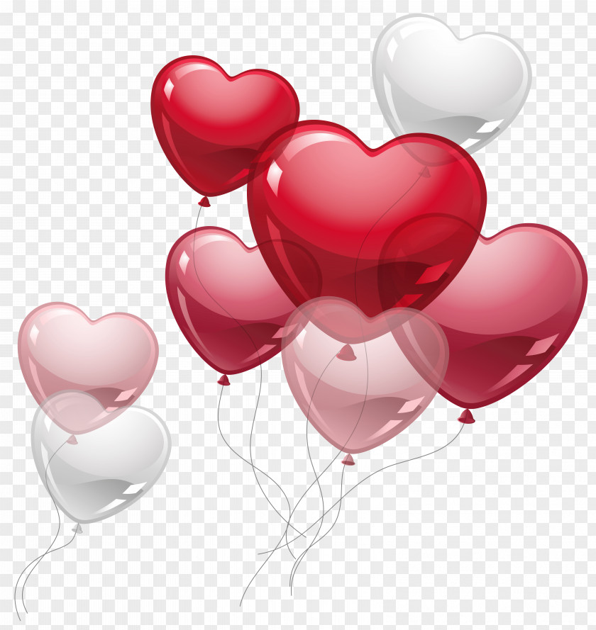 Pink Balloon Heart Clip Art PNG