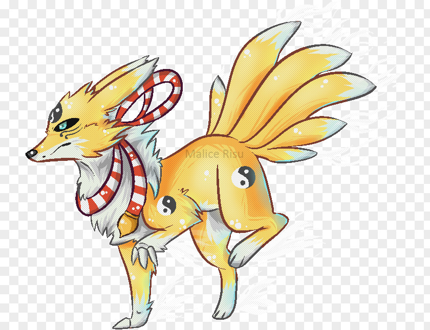 Digimon Red Fox Masters Renamon Gaomon PNG