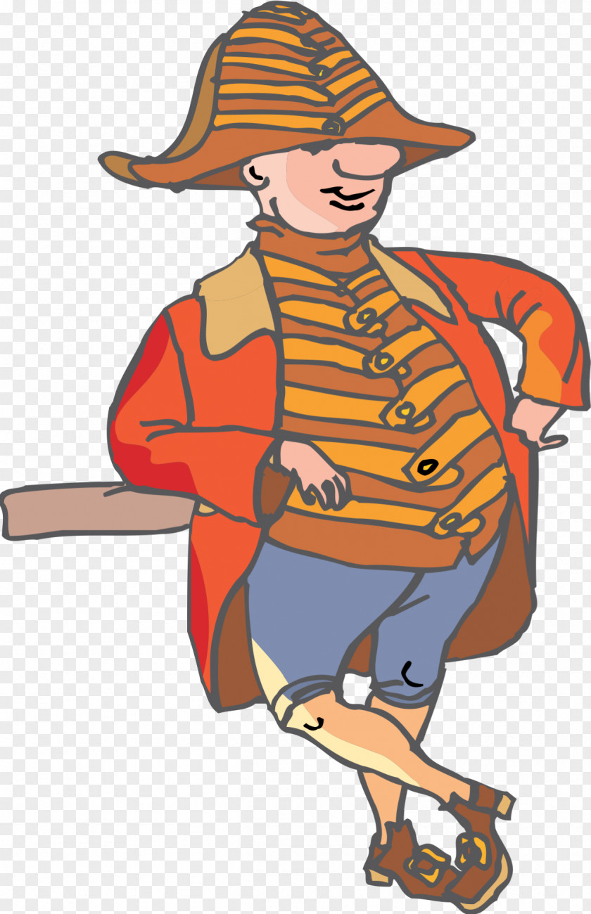 Leaning Man Cowboy Hat Clip Art Illustration PNG