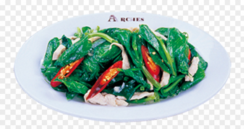 Salad Spinach Namul Choy Sum Recipe PNG