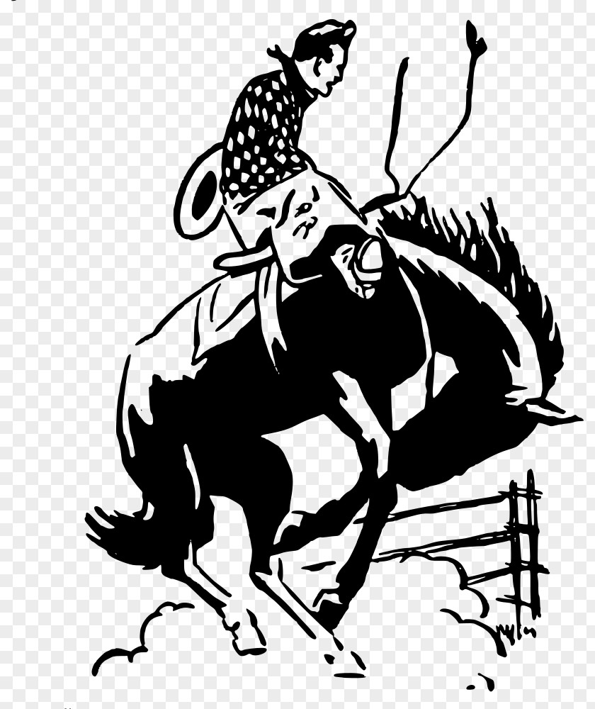 Denver Broncos Rodeo Bucking Cowboy Clip Art PNG