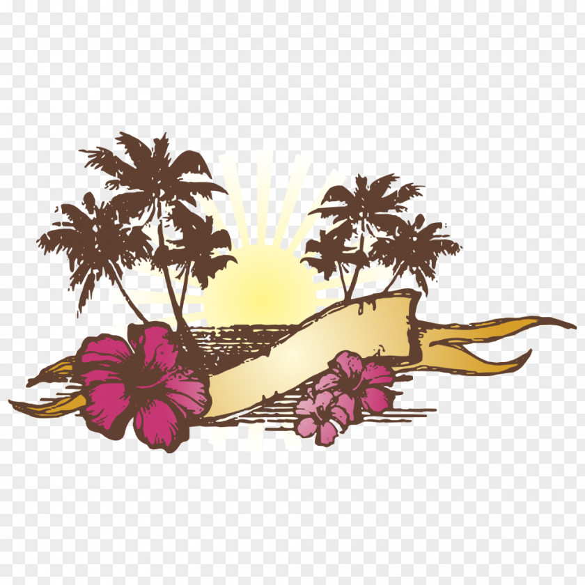 Tropical Elements Clip Art PNG