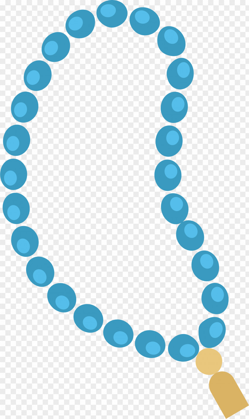Blue Beads Islamic Necklace Menstrual Cycle Ovulation Menstruation Fertility PNG