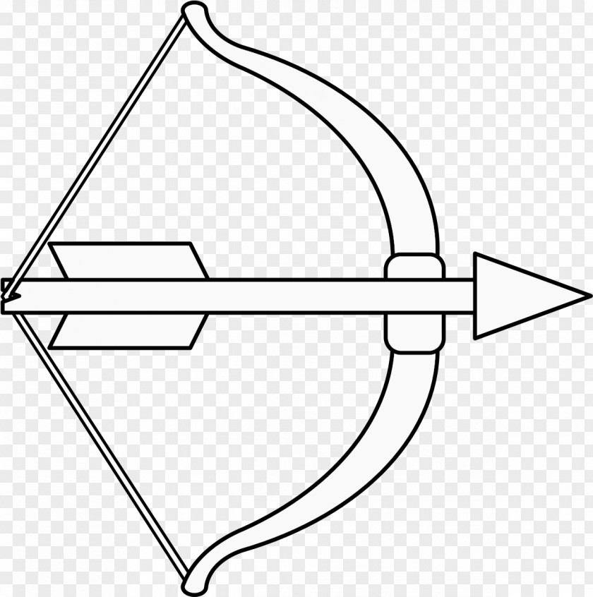 Coloring Book Triangle Bow And Arrow PNG