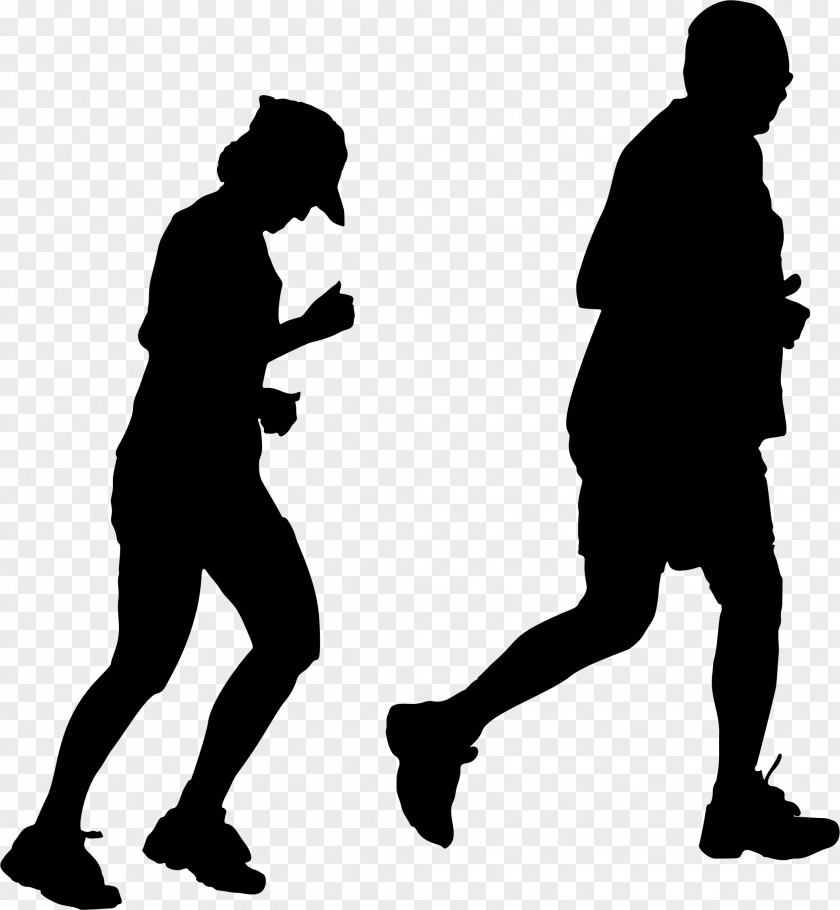 Jogging Silhouette Running Sport Clip Art PNG