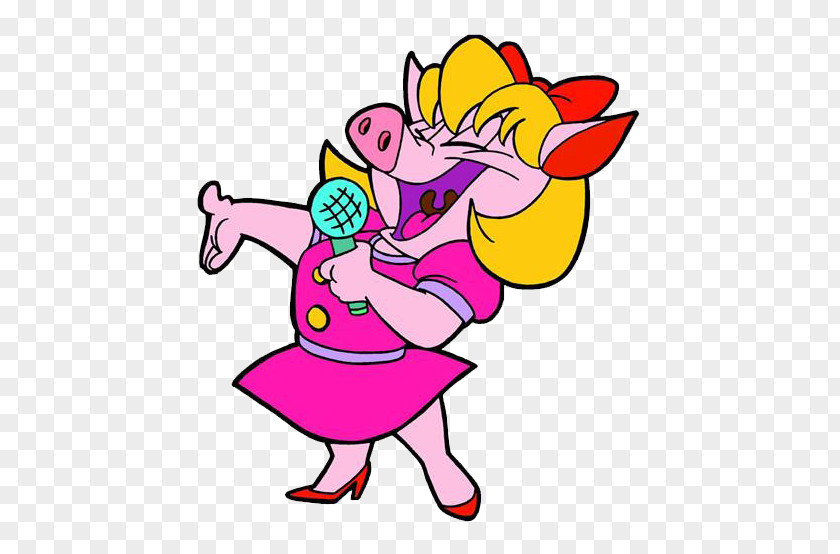 Singing Pig Domestic Cartoon Clip Art PNG