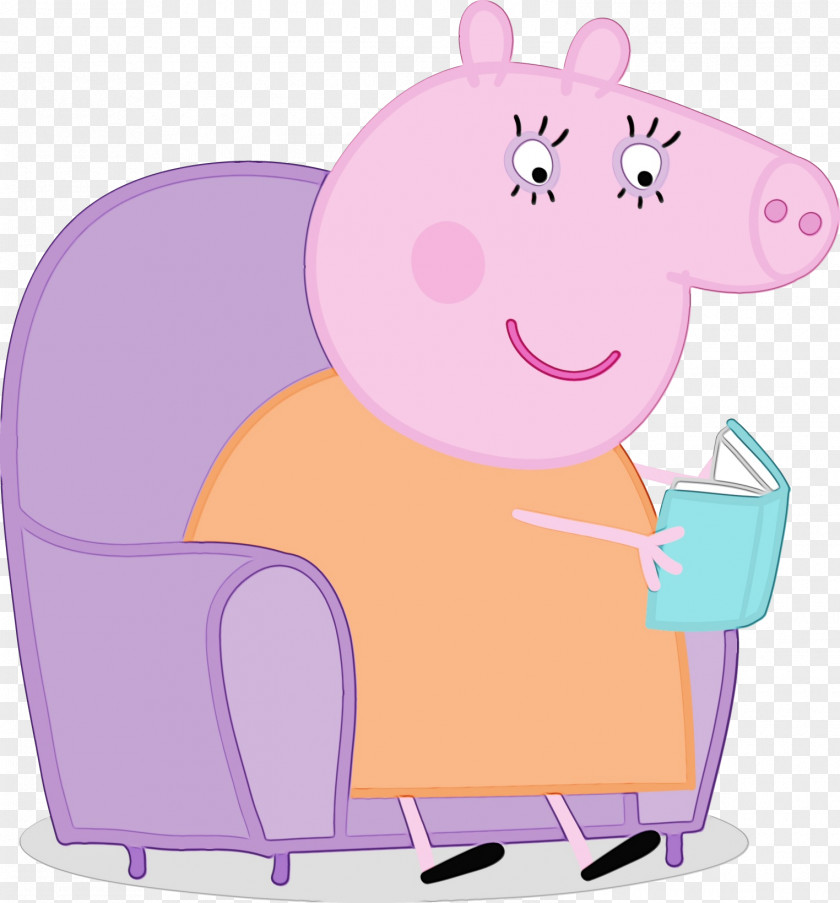 Mummy Pig Daddy Delphine Donkey Coloring Book PNG