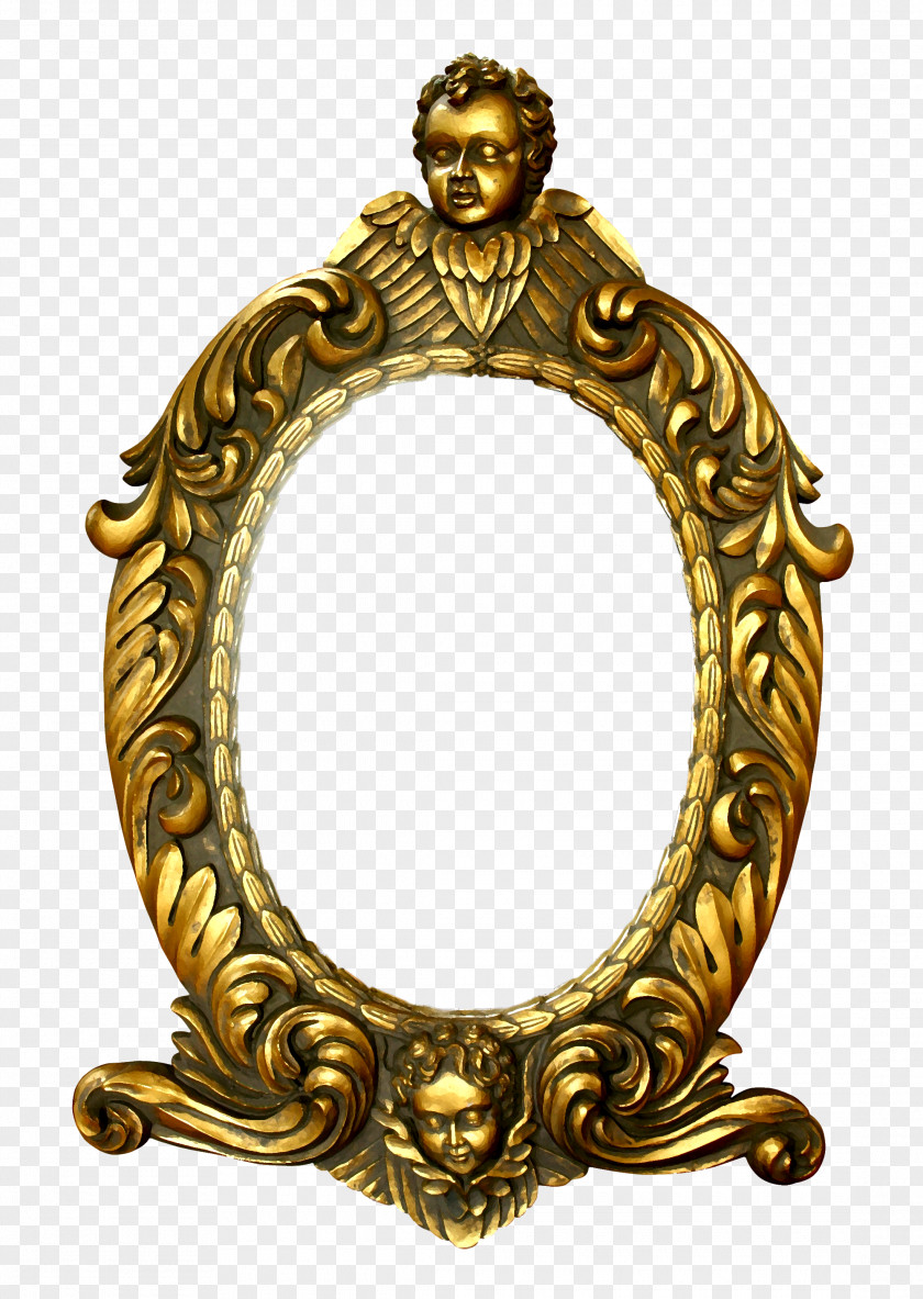 Oval Metal Picture Frame PNG