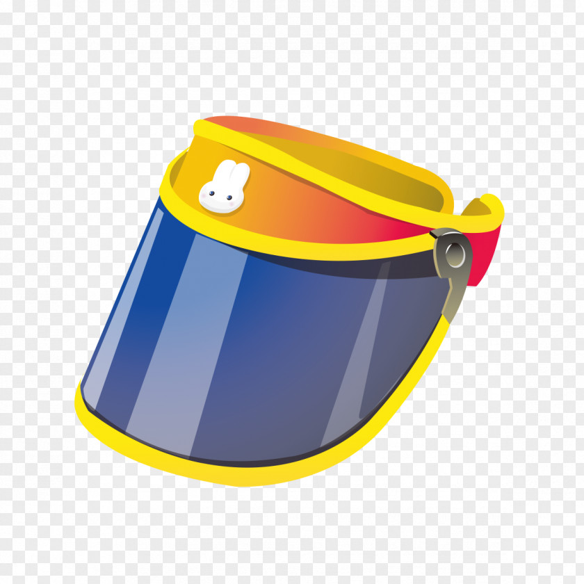 Yellow Sun Hat Pattern Cartoon PNG