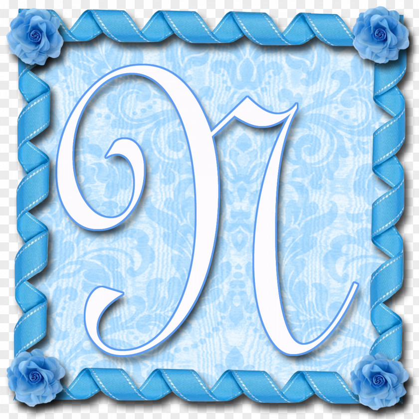 Capital Letter N Blue Borders And Frames Picture Clip Art Ribbon PNG