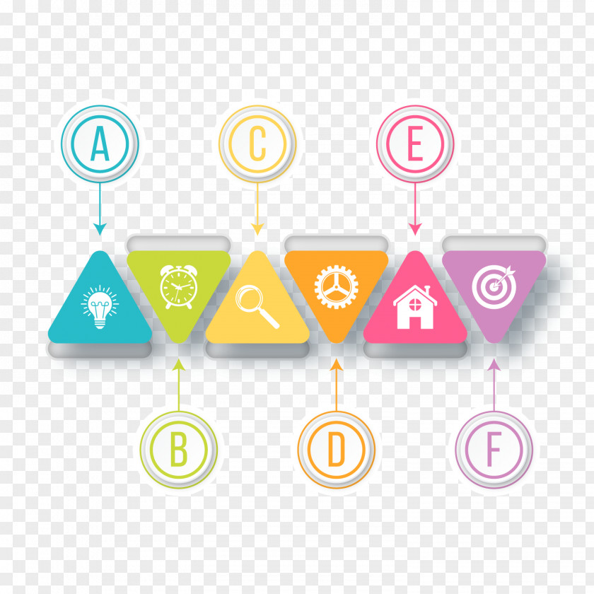 Color Triangle Classification Infographic Chart Icon PNG