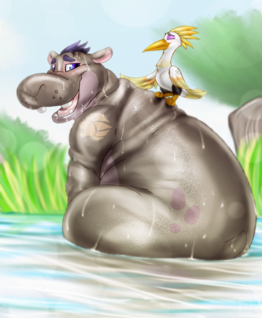 Hippo Beshte Hippopotamus Fan Art Work Of PNG