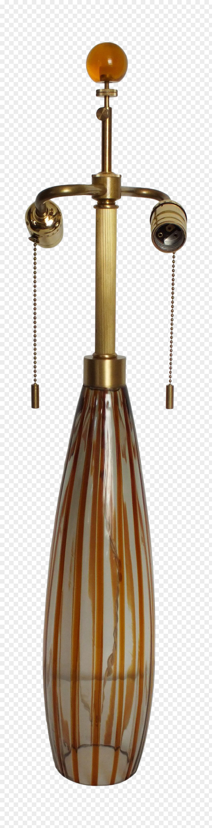 Murano Glass Brass Table Light PNG
