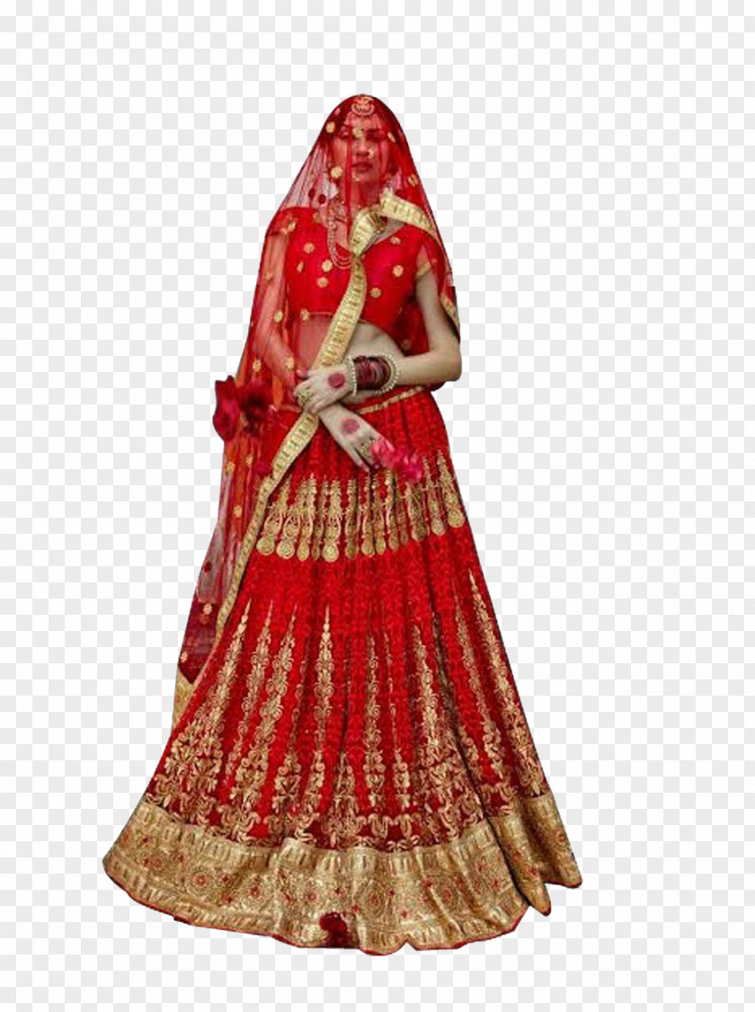 Bride Gagra Choli Lehenga-style Saree Wedding Dress PNG