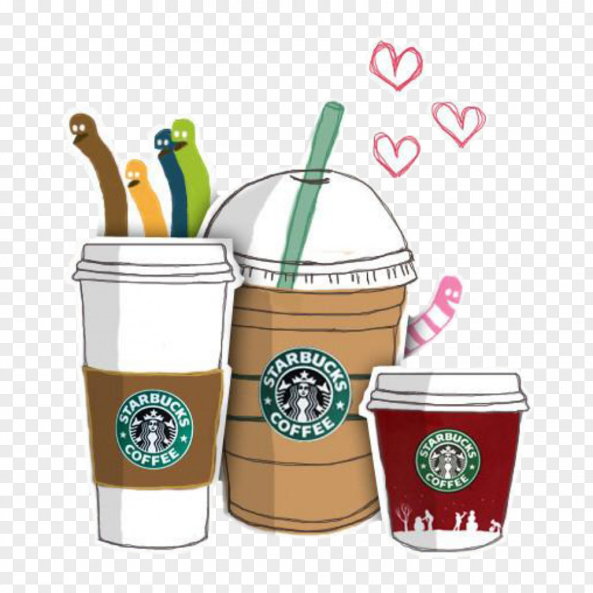 Hand-painted Coffee Iced Tea Cafe Starbucks PNG