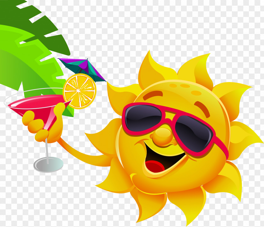 Beach Style Cartoon Clip Art PNG