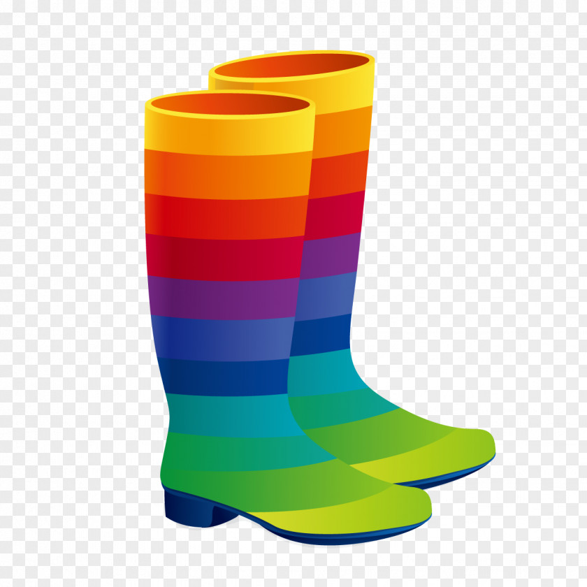 Beautiful Rainbow Boots Boot PNG
