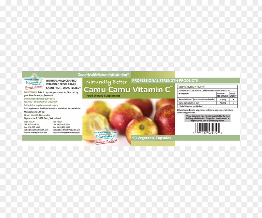 Camu Ascorbic Acid Superfood Vitamin PNG