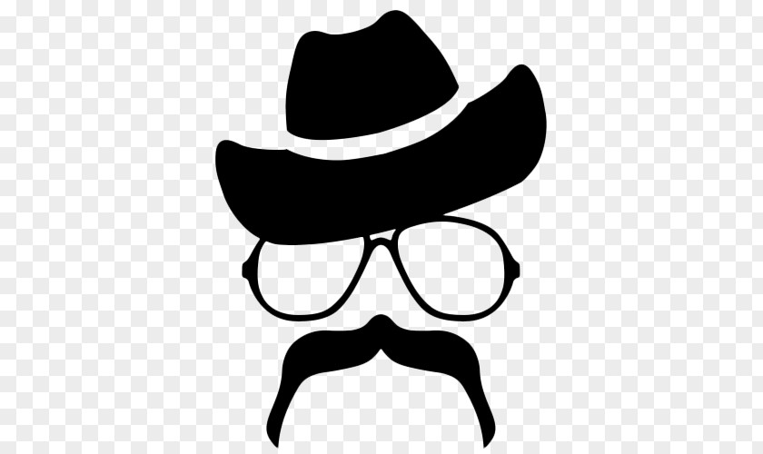 Moustache Silhouette Hat PNG